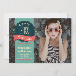 Retro Badge med pilarna Photo Studenten Inbjudningar