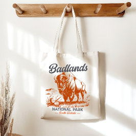 Retro Badlands National Park Souvenir Design Tygkasse