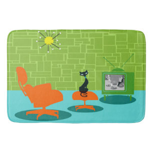 Retro badmatta för utrymmeålderkattunge badrumsmatta