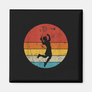 Retro Badminton Älskare Magnet