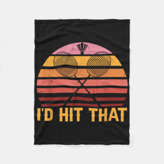 Retro Badminton Id Slå Det Fleecefilt
