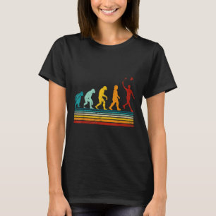 Retro Badminton Med Shuttle Evolution Darwin T Shirt