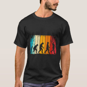 Retro Badminton Med Shuttle Evolution Darwin T Shirt