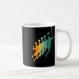 Retro Badminton Players Shuttle Sports Racket Coac Kaffemugg