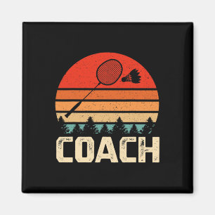 Retro Badminton Racket Shuttle Badminton Coach Gif Magnet