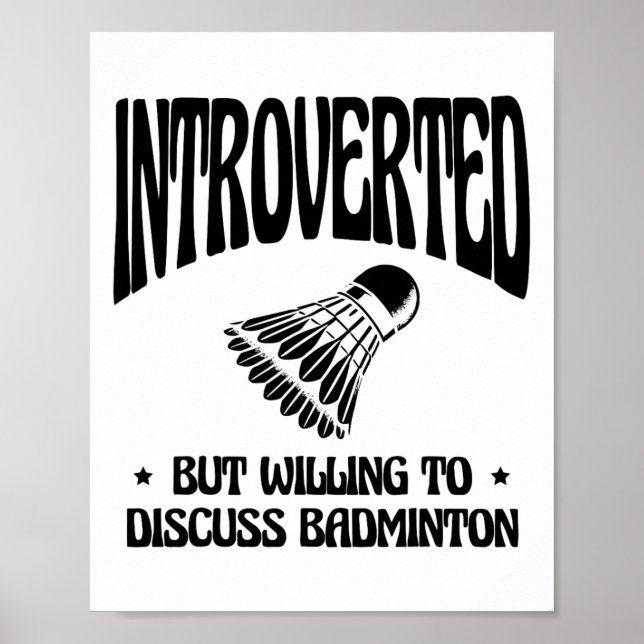 Retro Badminton Shuttle Racket Poster (Framsidan)