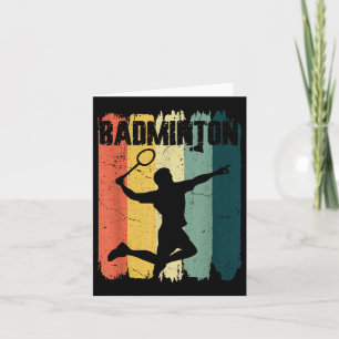 Retro Badminton Sport Badmintonspelare i Vintage-s Kort