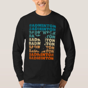 Retro Badminton Team Sport Player Coach 70s 80s Vi T Shirt