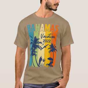 Retro Bahamas 2022 Caribe Familjesemester Matchand T Shirt
