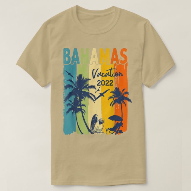 Retro Bahamas 2022 Matchning av Caribe Family Vaca T Shirt (Design framsida)