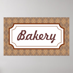 Retro Bakarskylt Affisch