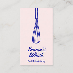 Retro Baker Hand plockade Whisk Logotyp Visitkort