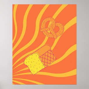 Retro Bakery Poster, Matematisk väggkonst