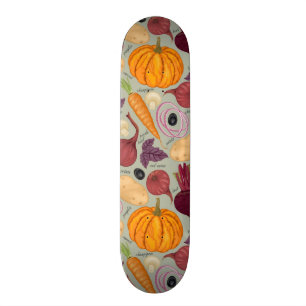 Retro bakgrund från nya grönsaker skateboard bräda 20,5 cm