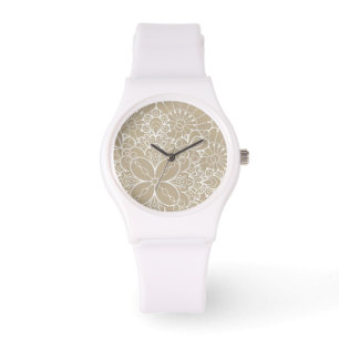 Retro bakgrund med snöreprydnaden armbandsur