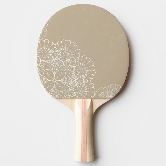 Retro bakgrund med snöreprydnaden pingisracket (Framsidan)
