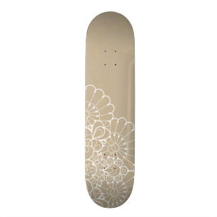 Retro bakgrund med snöreprydnaden skateboard bräda 21,5 cm