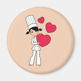 Retro Baking Girl Magnet