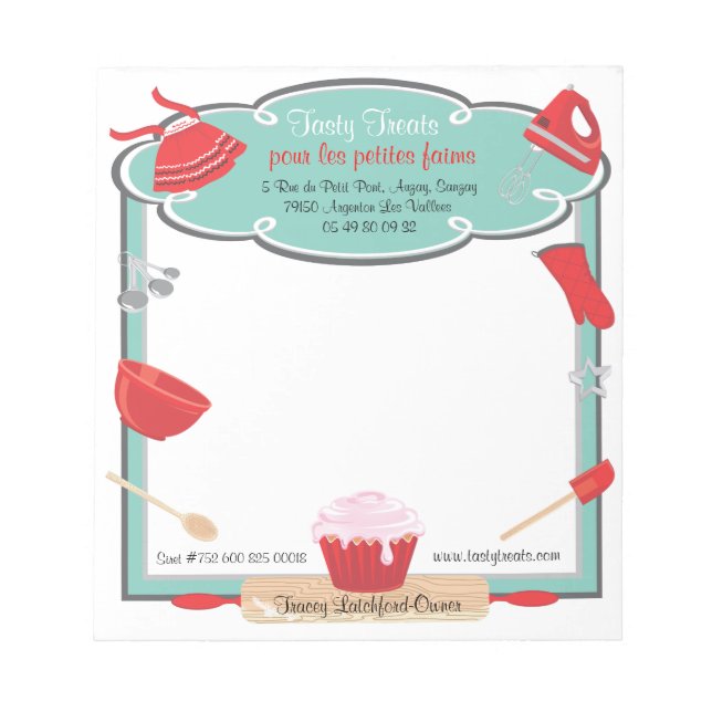 Retro-bakning och matlagning Anteckningsreceptbest Anteckningsblock (Framsida)