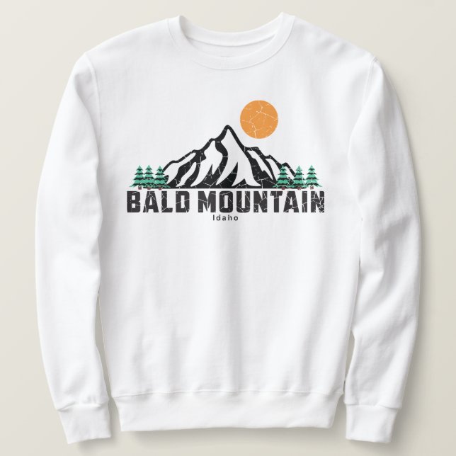 Retro Bald Mountain Ski Lång Ärmad Tröja (Design framsida)