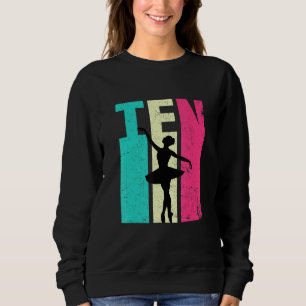 Retro Ballet Dancer 10 år gammal bir 10-dagars föd T Shirt