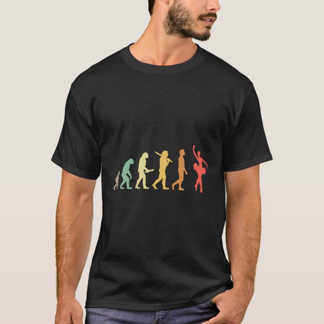 Retro Ballet Evolution Gift for Ballerinas Ballet T Shirt (Framsida)