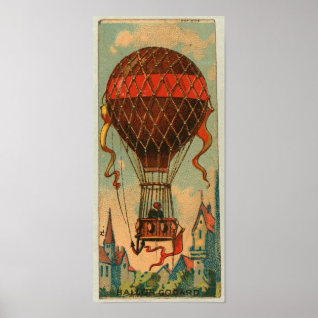 Retro Ballon Godard Poster (Framsidan)