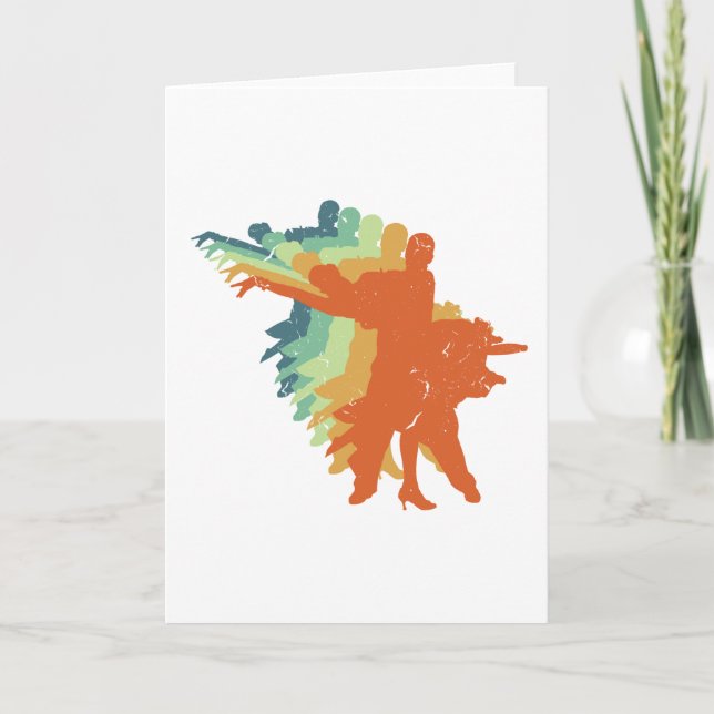 Retro Ballroom Dancing, Ballroom Dancer Gift Kort (Framsida)