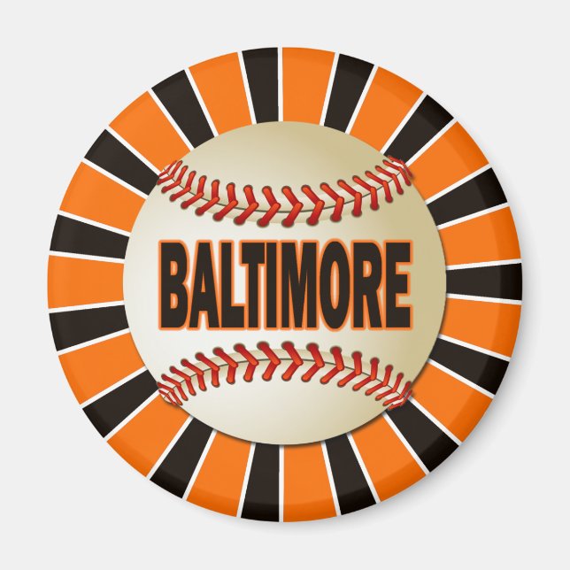 RETRO BALTIMORE BASEBALL MAGNET (Framsidan)
