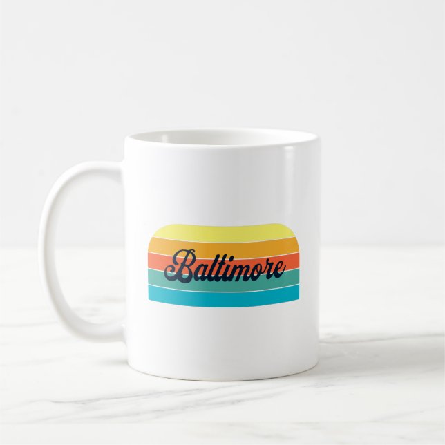 Retro Baltimore-kaffe Mugg (Vänster)