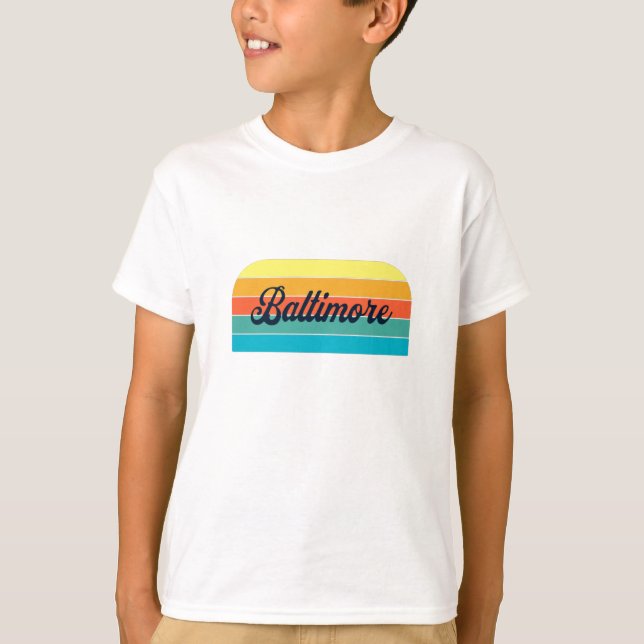 Retro Baltimore T-Shirt (Framsida)