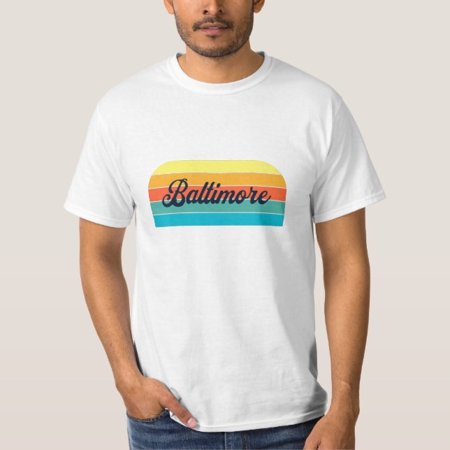Retro Baltimore T-Shirt (Framsida)