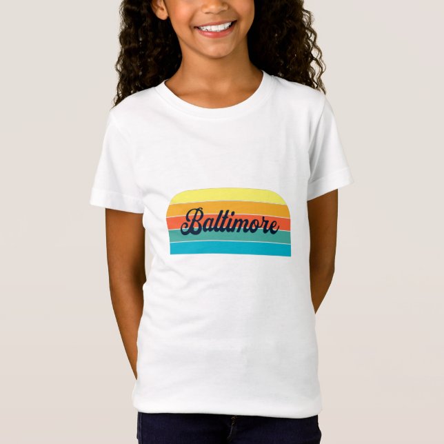 Retro Baltimore T-Shirt (Framsida)
