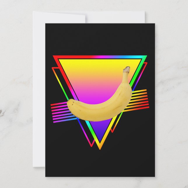 Retro Banana Fruit Inbjudningar (Framsida)