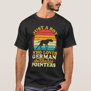 Retro, bara en pojke som Kärlek tyska korthar T Shirt
