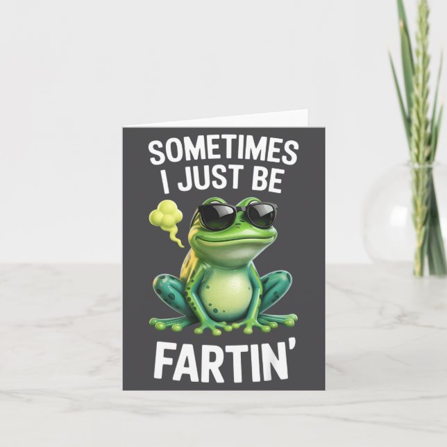 Retro Bara Ibland Fartar Jag Groda Kort (Framsida)