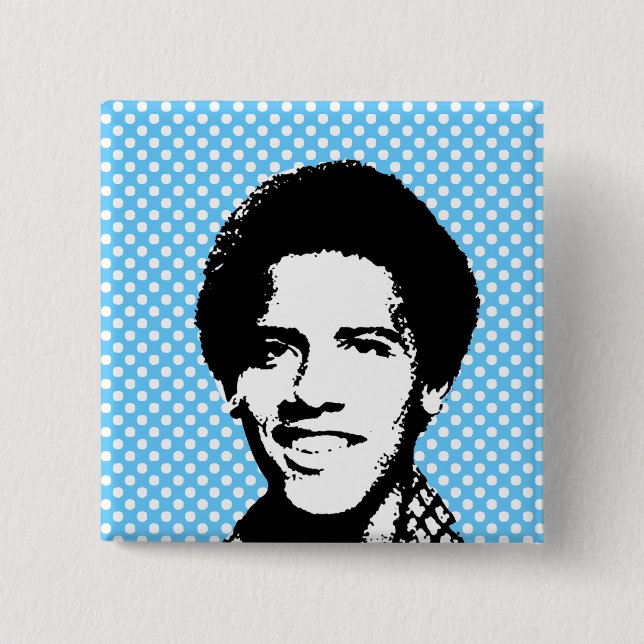 Retro Barack Obama Knapp (Framsida)