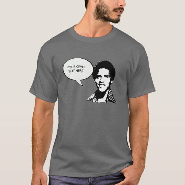 Retro Barack Obama T Shirt (Framsida)