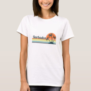 Retro Barbados Sunset T Shirt