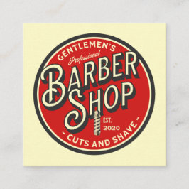 Retro Barbershop  AffärsKort Fyrkantigt Visitkort