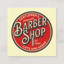 Retro Barbershop-Affärskortet