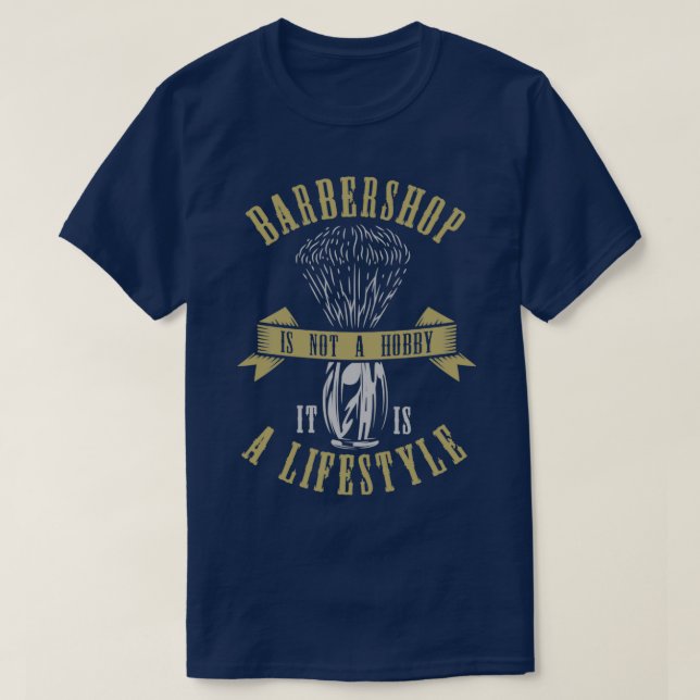 RETRO BARBERSHOP LIFESTYLE T SHIRT TEE SWEATER HOO (Design framsida)