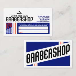 retro barbershop refererar till en vän rabattkort