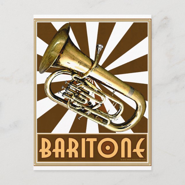 Retro Baritone Vykort (Framsida)