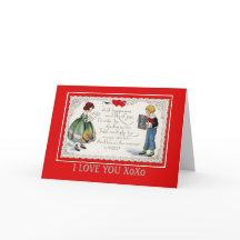 Retro Barn Valentine Röd