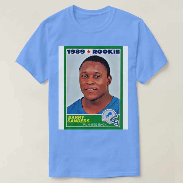 Retro Barry Sanders Rookie T Shirt (Design framsida)