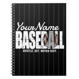 Retro Baseball ADD NAMN Streck Team Player Anteckningsbok