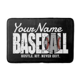 Retro Baseball ADD NAMN Streck Team Player Badrumsmatta