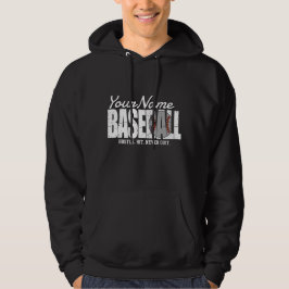 Retro Baseball ADD NAMN Streck Team Player Hoodie