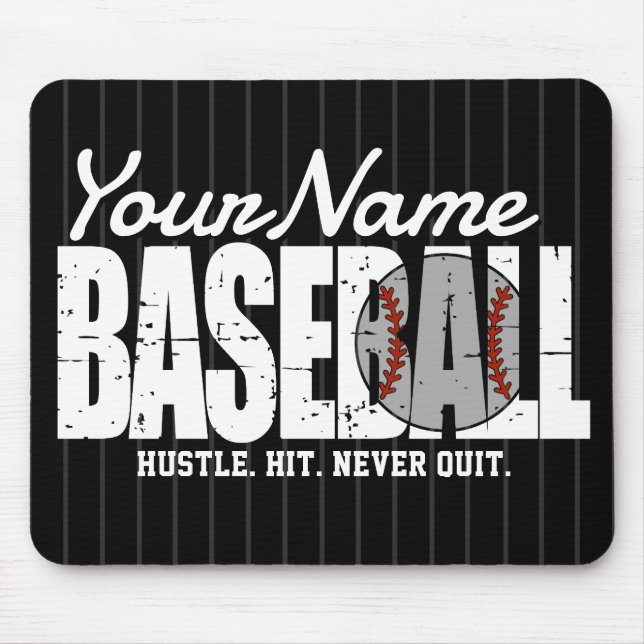 Retro Baseball ADD NAMN Streck Team Player Musmatta (Framsidan)